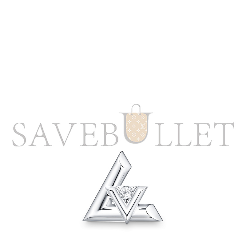 LOUIS VUITTON LV VOLT 18K GOLD DIAMOND EARRINGS Q96970